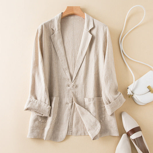 MARIAH Keten Blazer Ceket