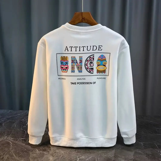 VARENO Vintage Desenli Oversize Sweatshirt