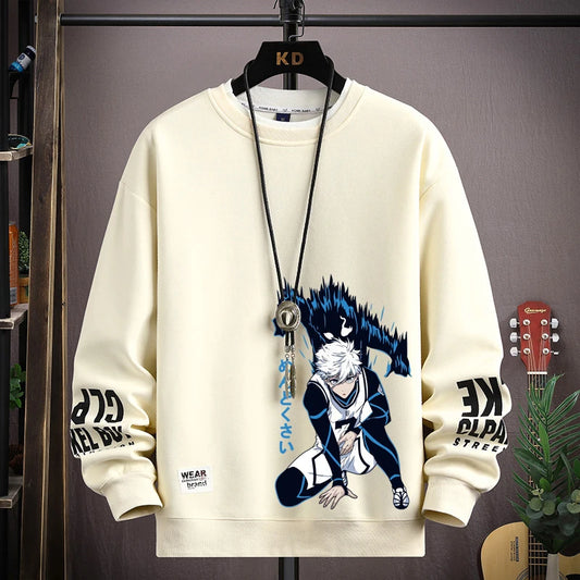 VARENO Anime Baskılı Oversize Sweatshirt