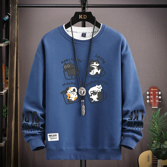 VARENO Kahve Desenli Sweatshirt