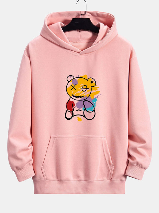 VARENO Graffiti Bear Hoodie