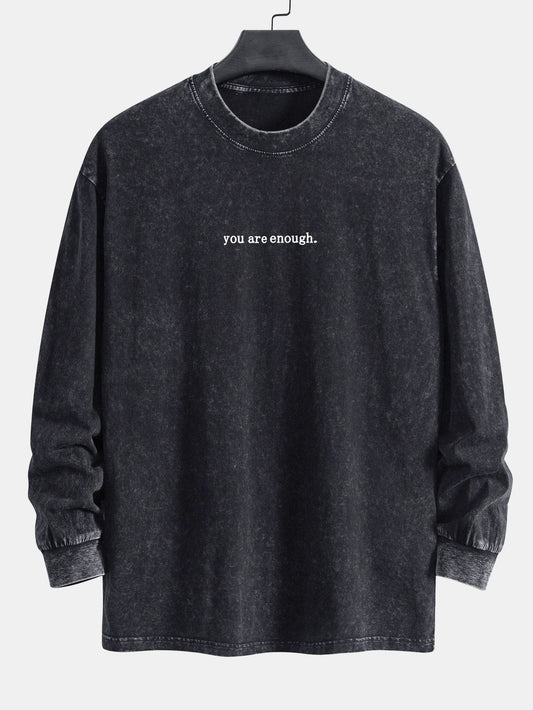 VARENO Slogan Print Sweatshirt