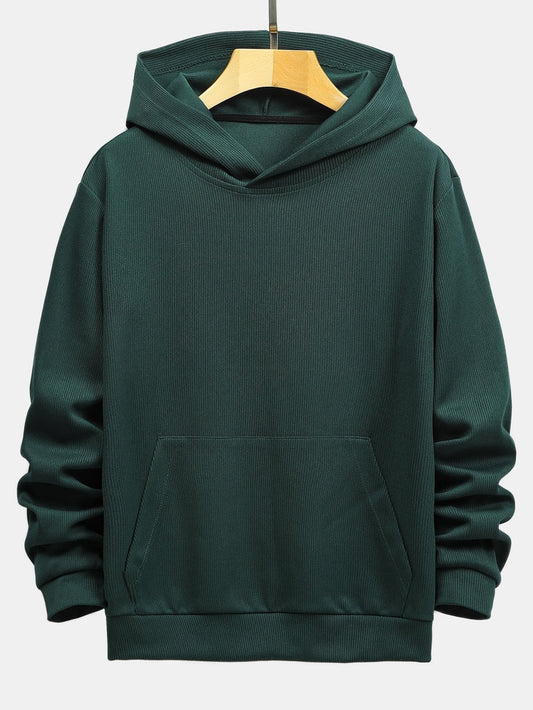 VARENO Basic Ribbed Hoodie