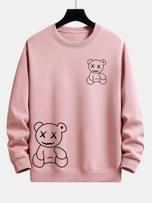 VARENO Bear Print Sweatshirt