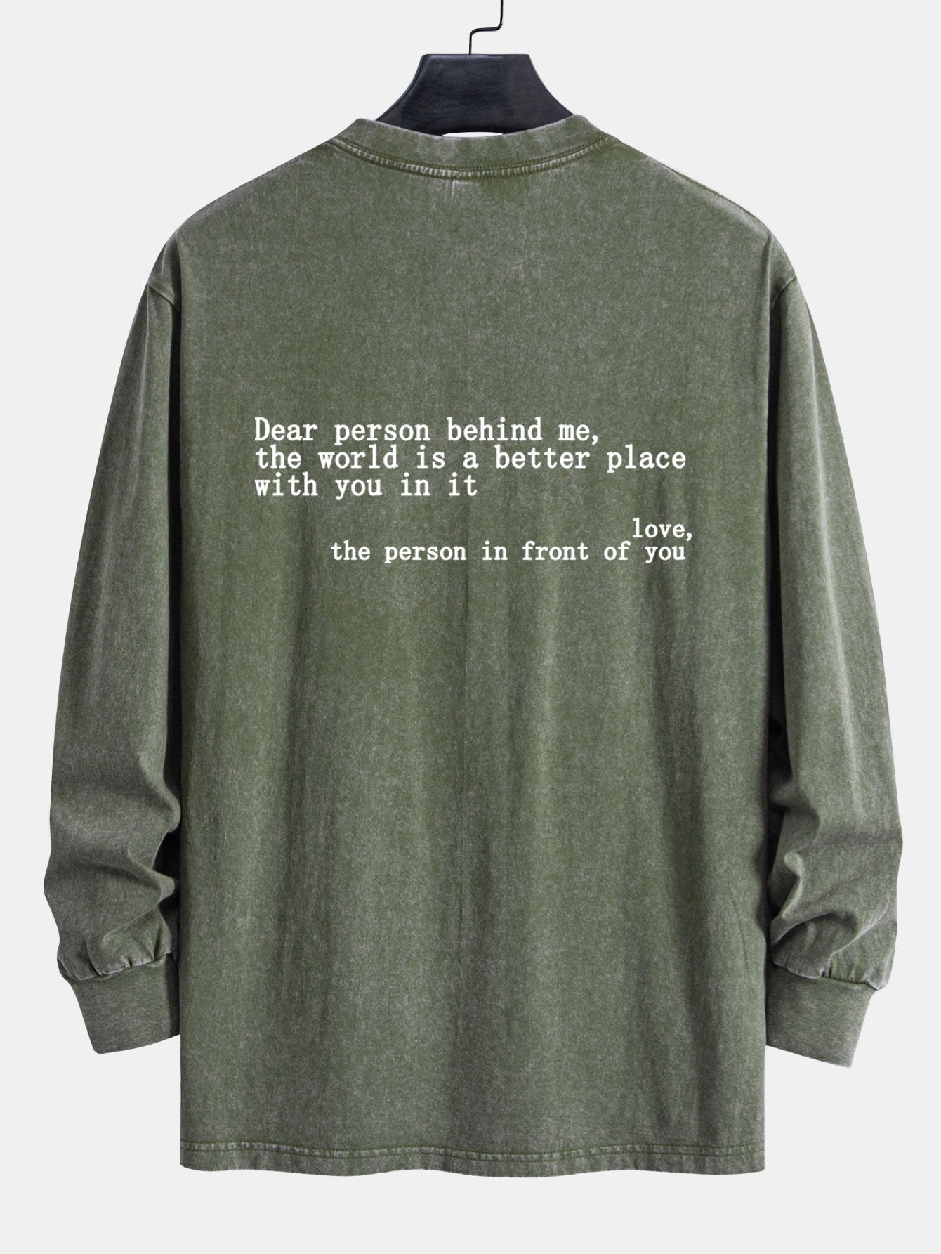 VARENO Slogan Print Sweatshirt