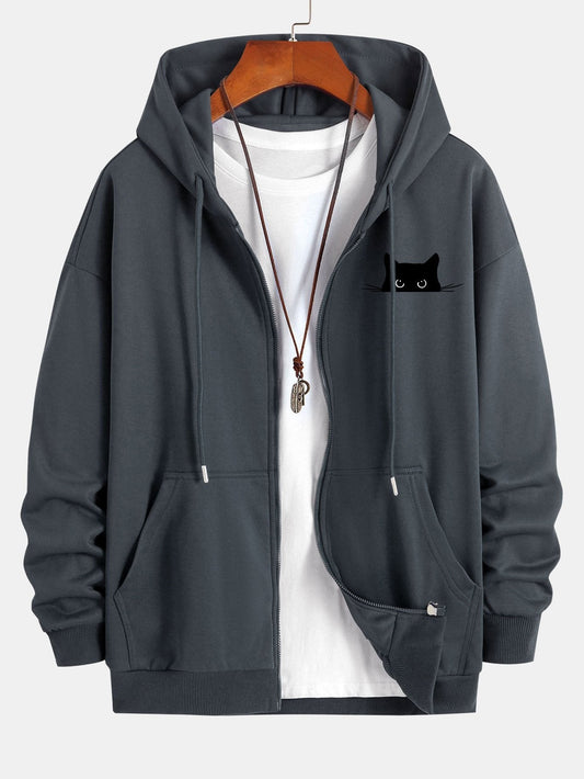 VARENO Black Cat Hoodie