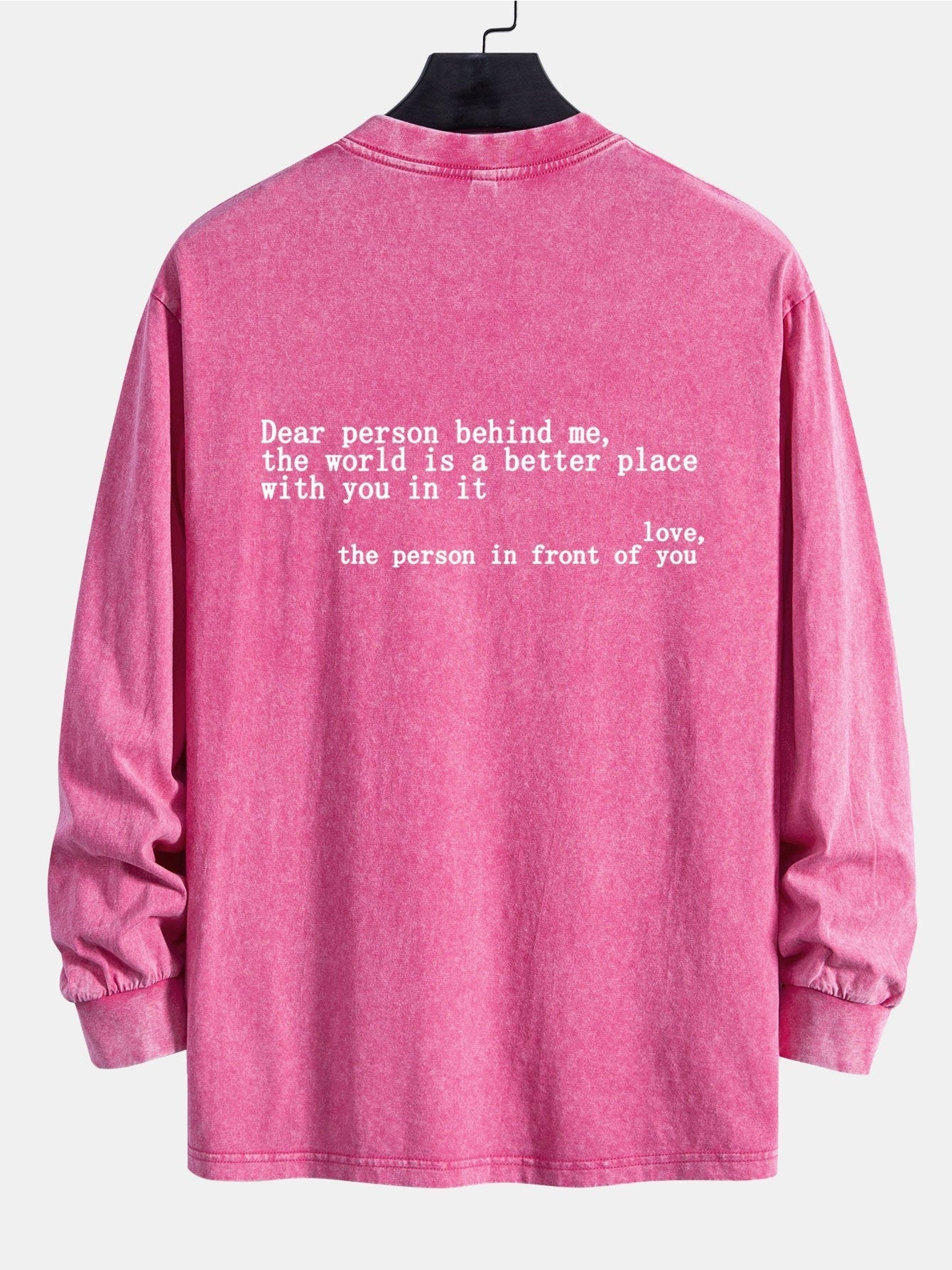VARENO Slogan Print Sweatshirt