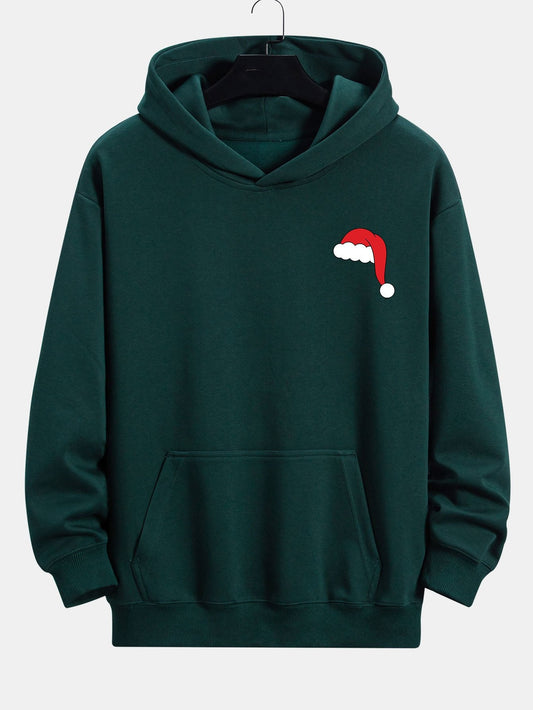 VARENO Santa Hat Staring Hoodie