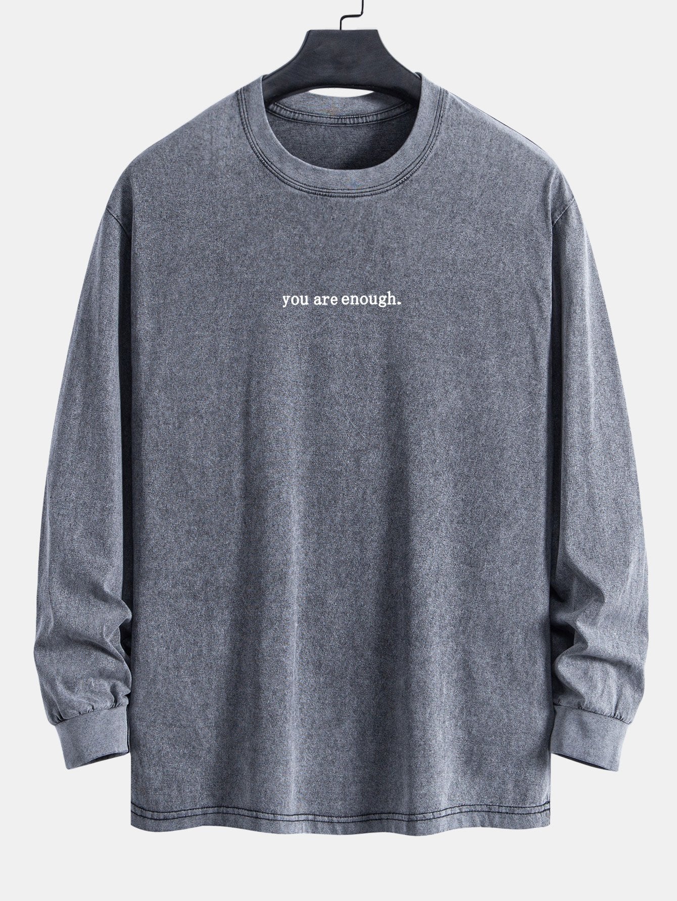 VARENO Slogan Print Sweatshirt