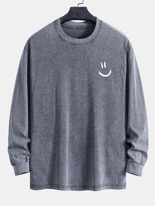 VARENO Smiley Face Sweatshirt
