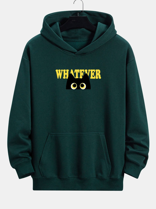 VARENO Whatever Black Cat Hoodie