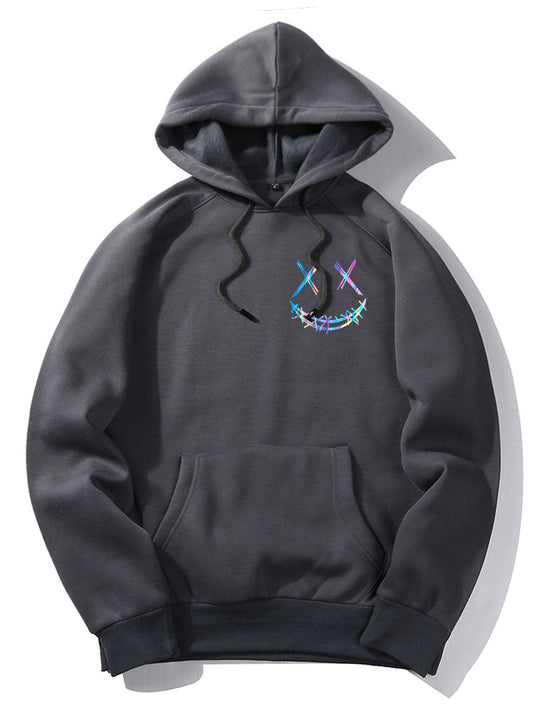 VARENO Gradient Smiley Hoodie